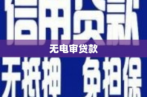隆昌无电审贷款