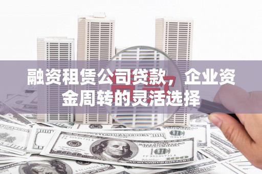 隆昌融资租赁公司贷款，企业资金周转的灵活选择