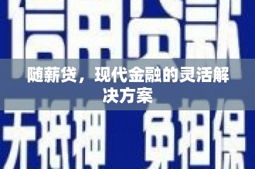 隆昌随薪贷，现代金融的灵活解决方案