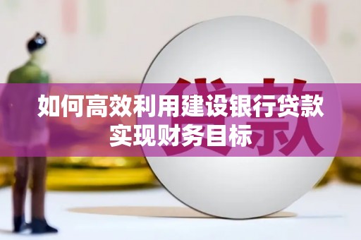 隆昌如何高效利用建设银行贷款实现财务目标