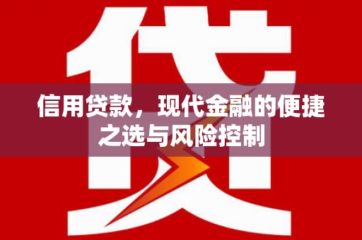 隆昌信用贷款，现代金融的便捷之选与风险控制
