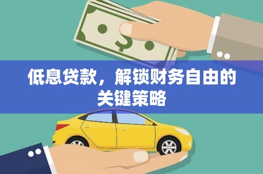 隆昌低息贷款，解锁财务自由的关键策略