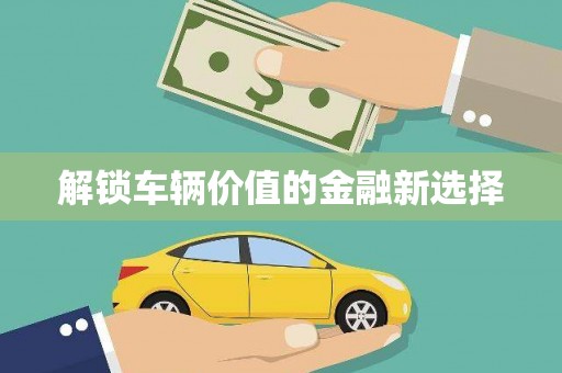 隆昌解锁车辆价值的金融新选择