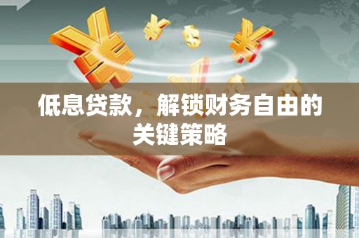 隆昌低息贷款，解锁财务自由的关键策略