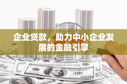 隆昌企业贷款，助力中小企业发展的金融引擎