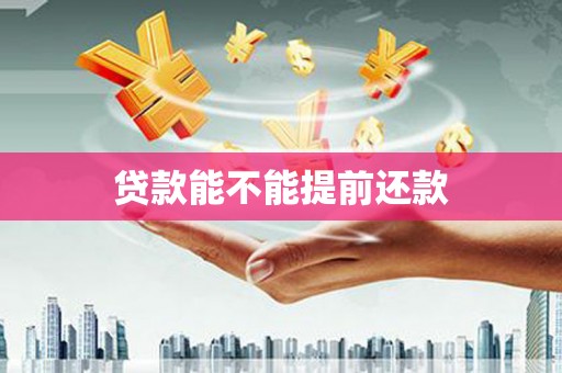 隆昌贷款能不能提前还款