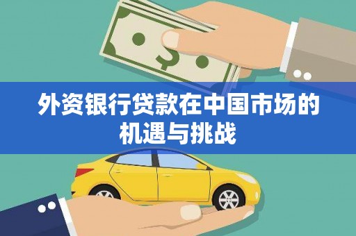 隆昌外资银行贷款在中国市场的机遇与挑战
