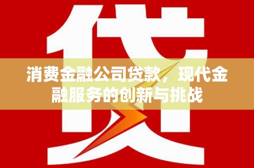 隆昌消费金融公司贷款，现代金融服务的创新与挑战
