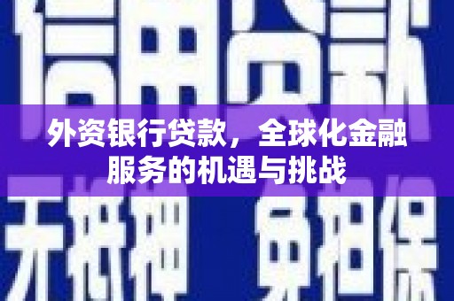 隆昌外资银行贷款，全球化金融服务的机遇与挑战