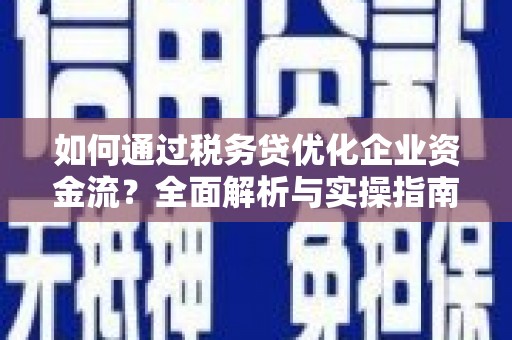 隆昌如何通过税务贷优化企业资金流？全面解析与实操指南
