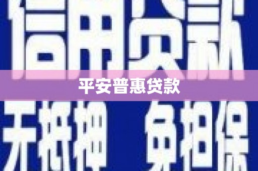 隆昌平安普惠贷款