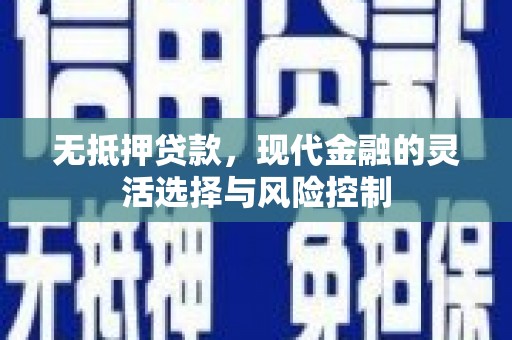 隆昌无抵押贷款，现代金融的灵活选择与风险控制