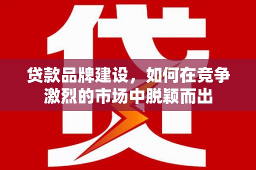 隆昌贷款品牌建设，如何在竞争激烈的市场中脱颖而出