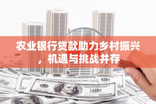 隆昌农业银行贷款助力乡村振兴，机遇与挑战并存