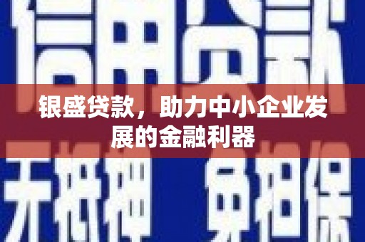 隆昌银盛贷款，助力中小企业发展的金融利器