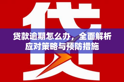 隆昌贷款逾期怎么办，全面解析应对策略与预防措施