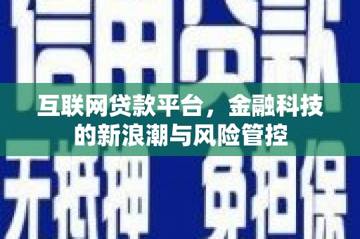 隆昌互联网贷款平台，金融科技的新浪潮与风险管控