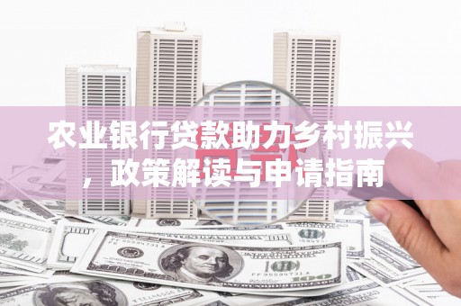 隆昌农业银行贷款助力乡村振兴，政策解读与申请指南