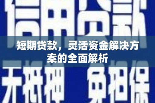 隆昌短期贷款，灵活资金解决方案的全面解析