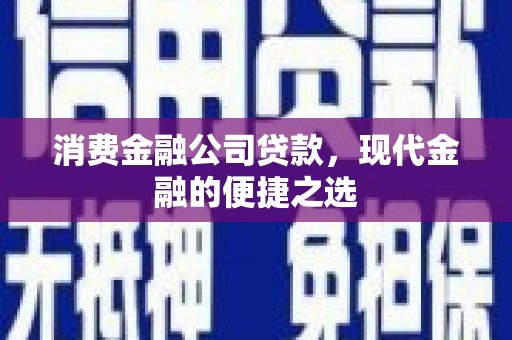 隆昌消费金融公司贷款，现代金融的便捷之选