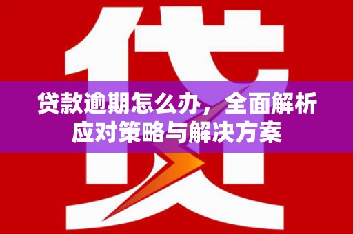 隆昌贷款逾期怎么办，全面解析应对策略与解决方案